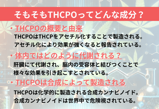 THCPOの基本情報と代謝の方法、合成カンナビノイドの解説
